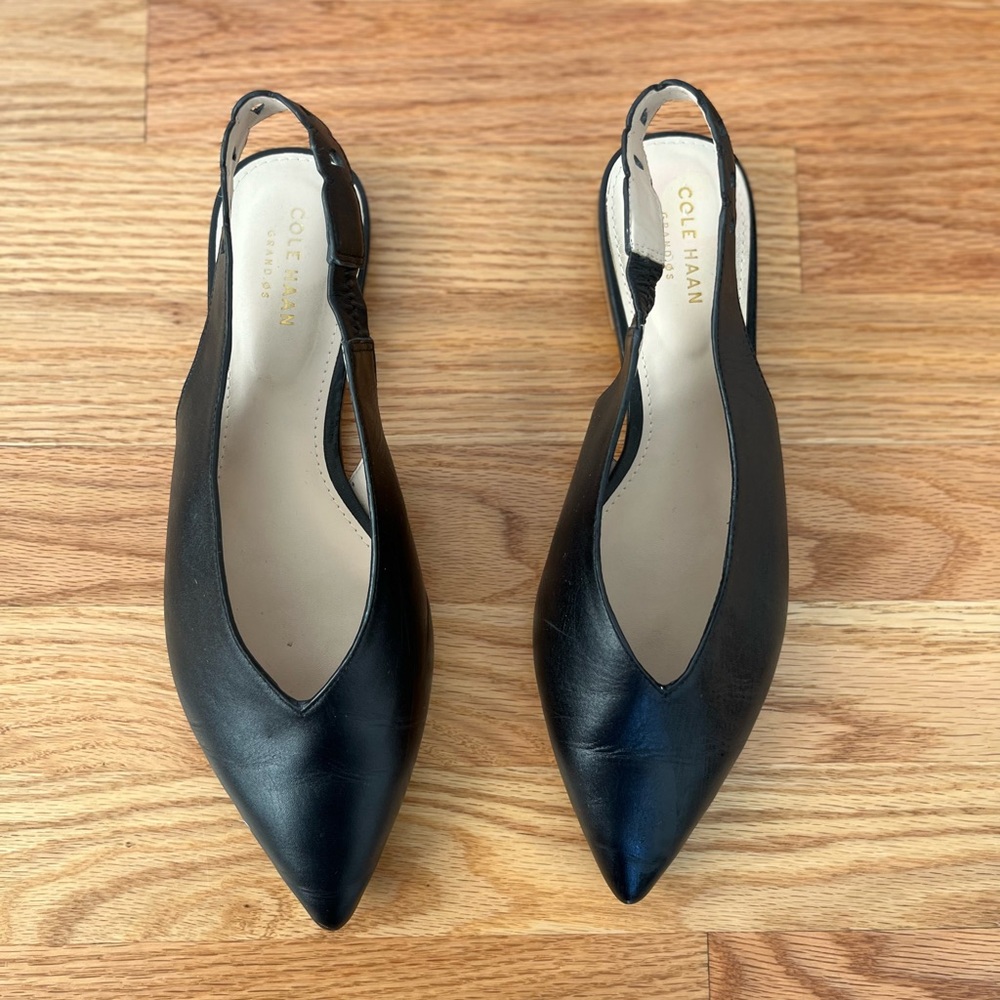 Cole Haan genuine leather sling back flats